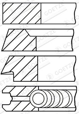 Goetze Engine 08-214811-10 Kolbenringsatz von Goetze Engine