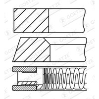 Kolbenringsatz GOETZE 08-428500-00 von Goetze