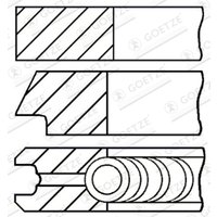 Kolbenringsatz GOETZE 08-436506-00 von Goetze