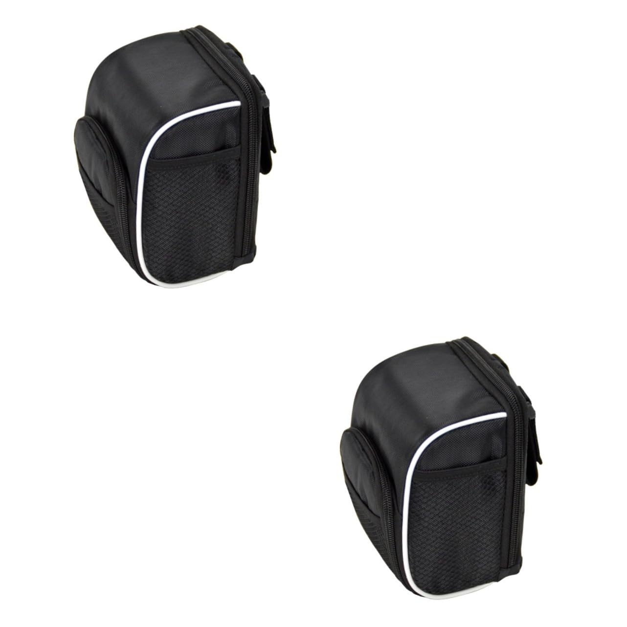 Gogogmee 2st Fahrrad Lenkertasche Oberrohrtasche City-fahrradtasche Frontbalkentasche wasserdichte Fahrradtasche Kleine Lenkertasche Faltbare Fahrradtasche Fahrrad-Handytasche Black von Gogogmee