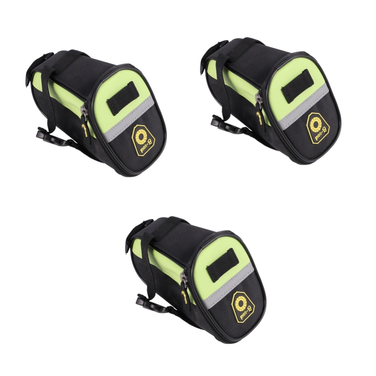 Gogogmee 3 STK Satteltasche Pocketbook geldbörse Mountainbike-Zubehör Fahrrad Packtasche Ausrüstungstasche Sitzsack -Hecktasche Lenkertaschen Gepäckträgertasche Green von Gogogmee