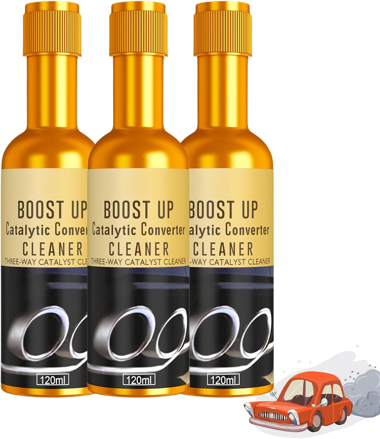 Glamatic Catalytic Cleaner, Katalysator Reiniger Benzin, Auto Katalysator Reiniger, Fuel and Exhaust System Cleaners, Motor Turbolader Reiniger, Catalytic Converter Cleaner für Auto (3pcs) von Gokame