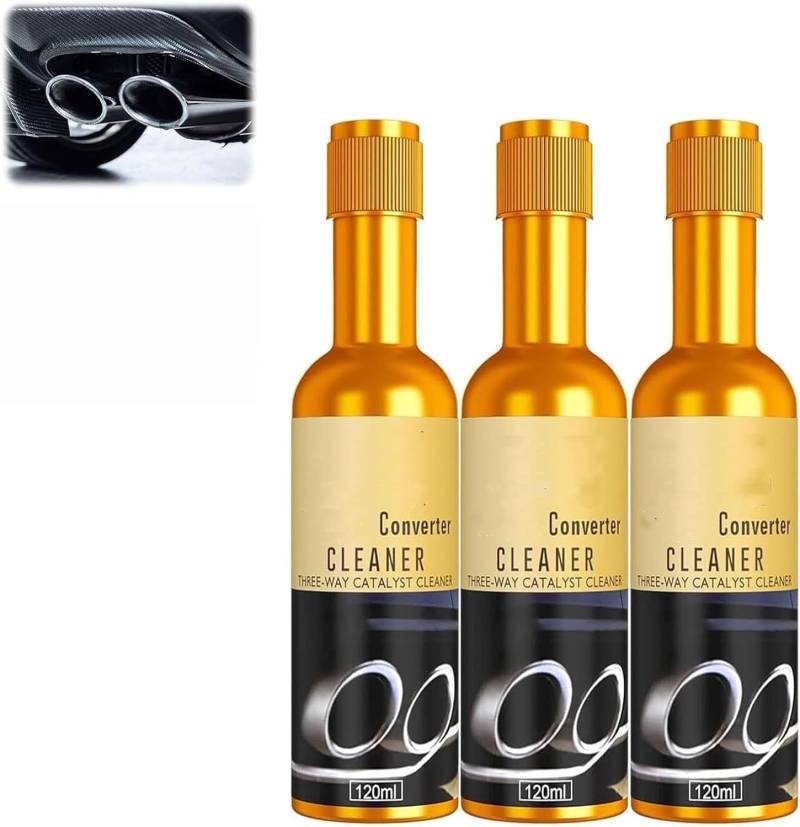 Glamatic Catalytic Cleaner, Katalysator Reiniger Benzin, Auto Katalysator Reiniger, Fuel and Exhaust System Cleaners, Motor Turbolader Reiniger, Catalytic Converter Cleaner für Auto (3pcs) von Gokame