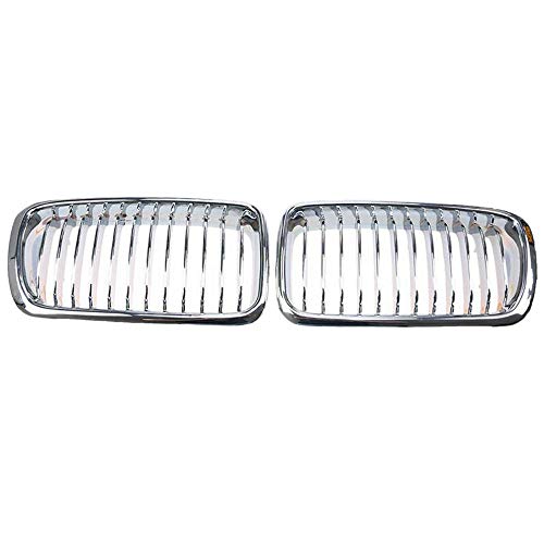 Gokeet 1 Paar Verchromtes Front Grill Gitter für 7 Series E38 730IL/ 735I/ 725Tds/ 728I/ 750I Sedan 1994-2001 Front Grill Gitter Refit von Gokeet