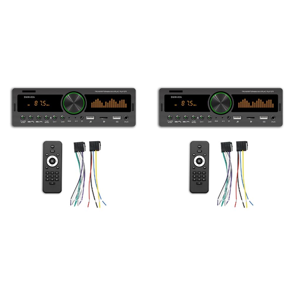 Gokeet 4-Kanal-60-W-Bluetooth-Autoradio, Multifunktions-Plug-In-U-Disk-Autoradio mit Mehrfarbenfunktion für das Auto von Gokeet