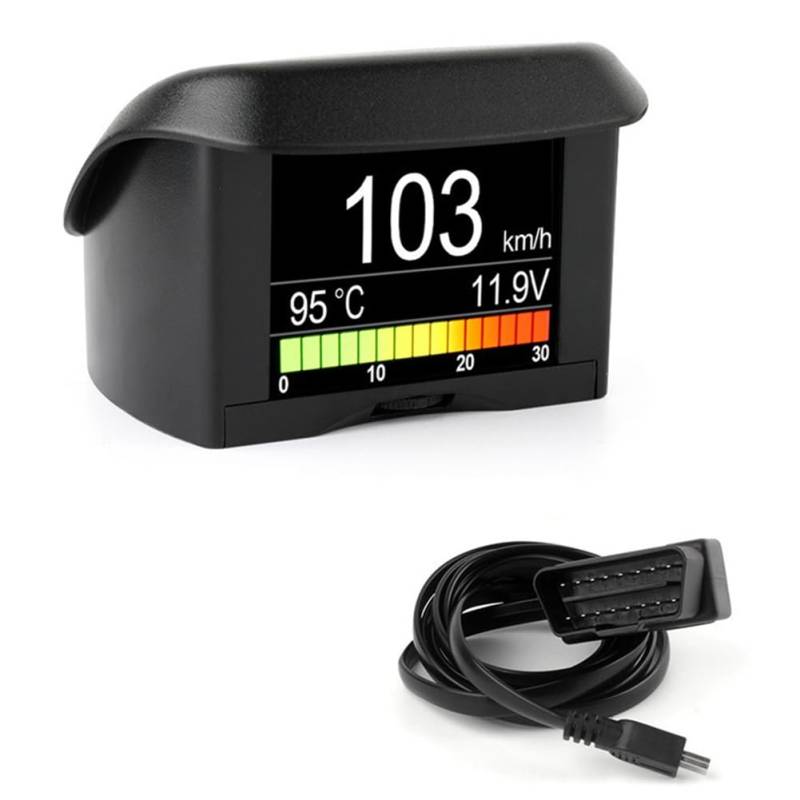 Gokeet Auto-Digital-Tachometer, Auto-Anzeigeinstrument A202, OBD2, Up-Display, Fahrtanzeige, Geschwindigkeit von Gokeet