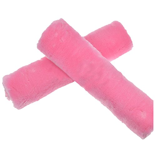 Gokeet Plush Auto Sicherheitsgurt Schulterpolster Abdeckung Winter Harness Sicherheitsgurt SitzbezÜGe Pink von Gokeet