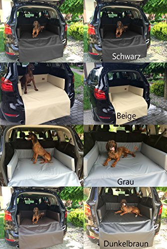 Golden Dog Kofferraum Matte Hundebett Schutzmatte Hunde Autositz Autoschondecke Kunst Leder (M (100x80x25x60cm), Schwarz) von Golden Dog