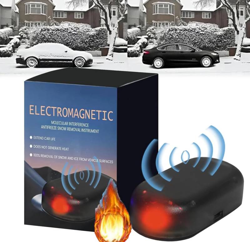 Elektromagnetisches Wellen-Anti-Frost-und Schneeräumgerät,Frostschutz-elektromagnetisches Auto-Schneeräumgerät,Entfroster für die Windschutzscheibe des Autos,elektromagnetische Schneeräumung (1 Stück) von Goniome