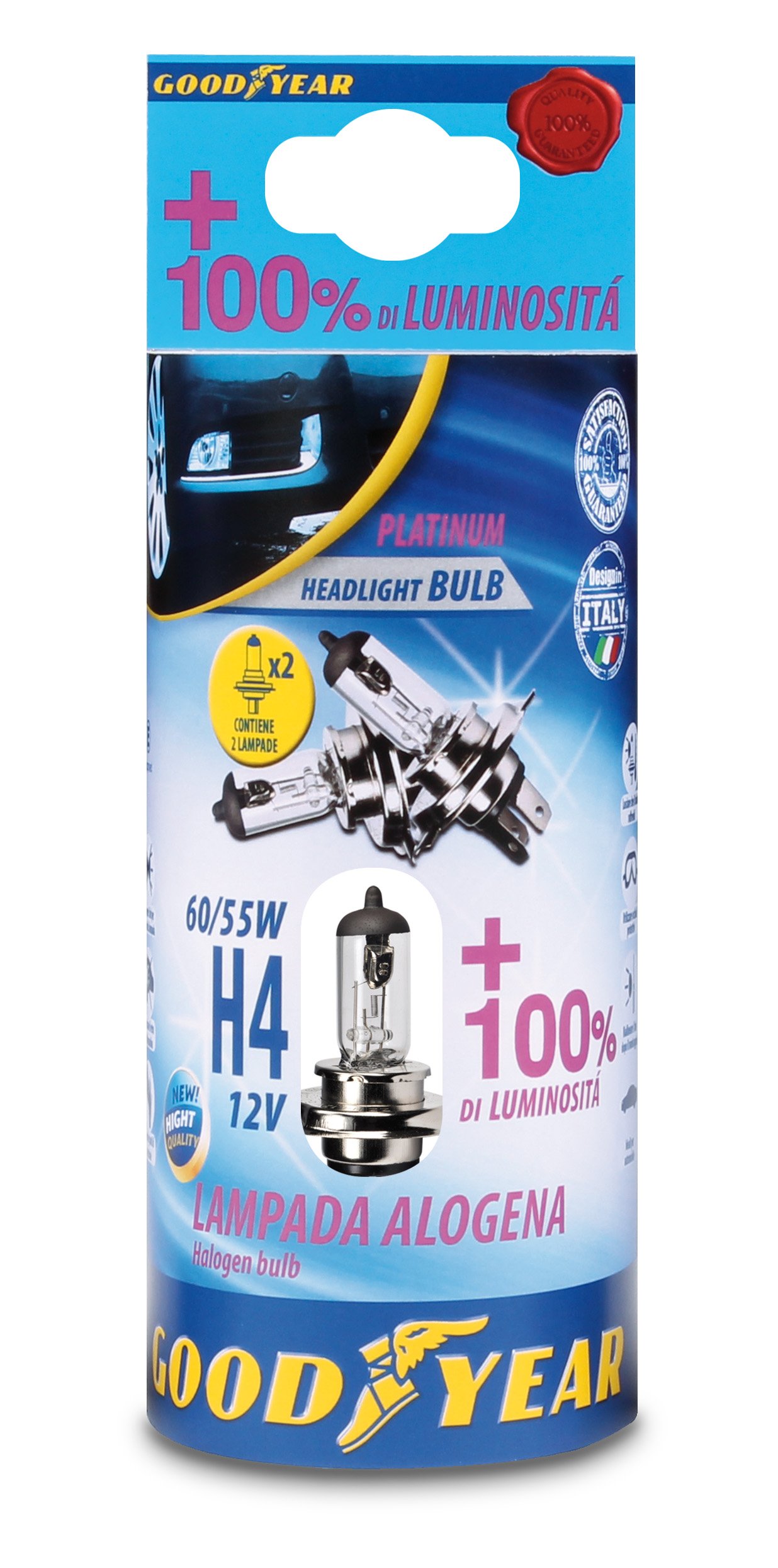 Bottari 77014 2 Lampen 12 V, H4, 60/55 W von Goodyear