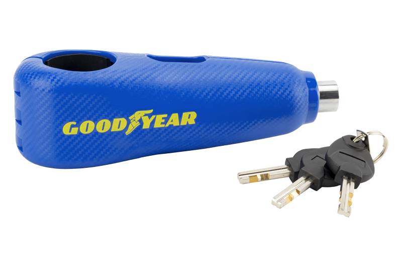 Goodyear Blue Motorrad-Hebelschloss mit Alarm 120dB von Goodyear