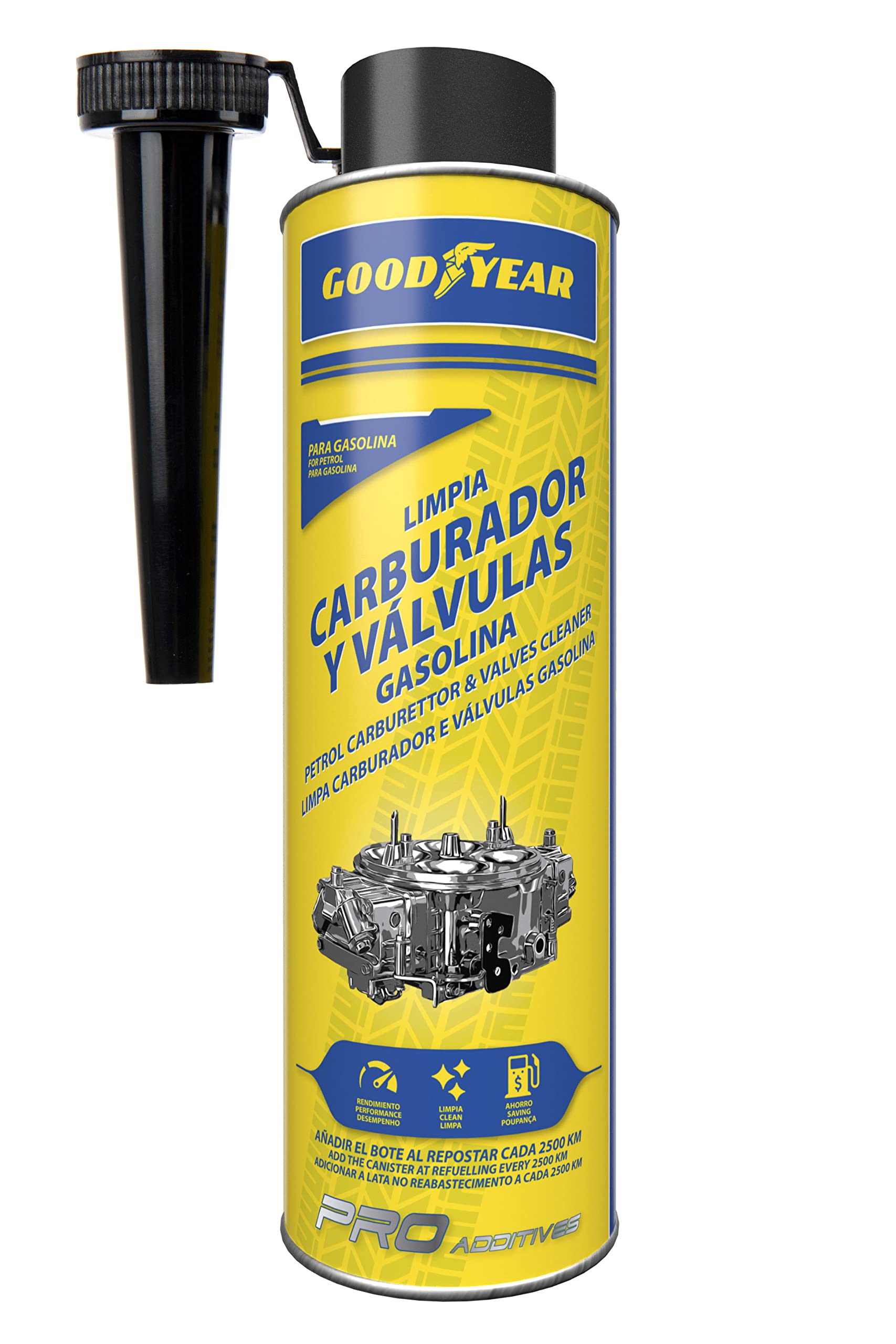 Goodyear Vergaser und Ventilreiniger Benzin Goodyear Pro Additives. Benzinzusatz 300 ml. von Goodyear