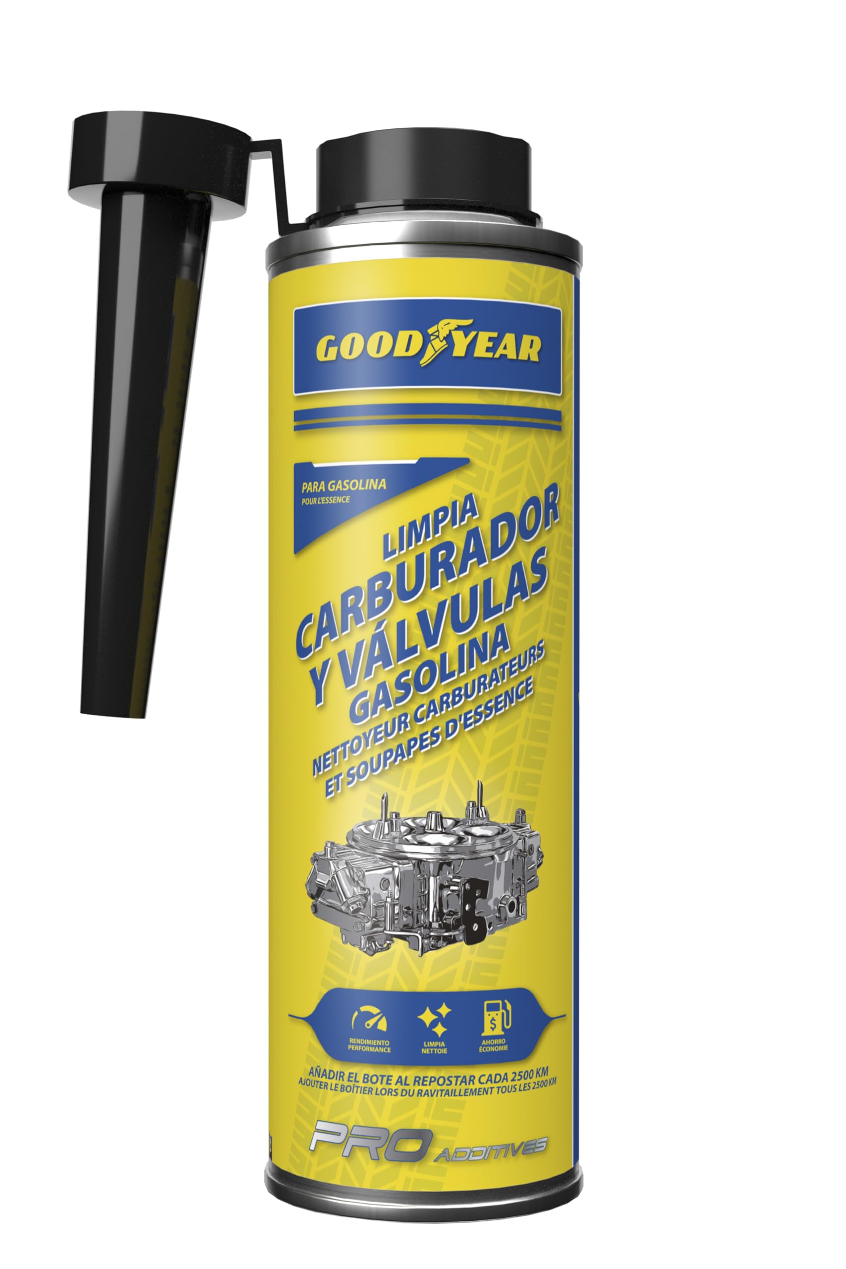 Goodyear Vergaser und Ventilreiniger Benzin Goodyear Pro Additives. Benzinzusatz 300 ml. von Goodyear