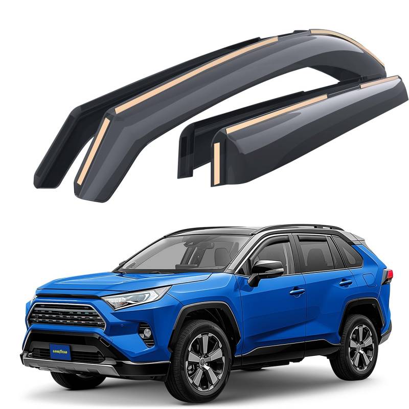 Goodyear Windabweiser für/kompatible mit Toyota RAV4 2019-2025 XA50 (MK5) - Integrierte Regenabweiser - Autofenster Regenschutz - Ermöglichen Frischluft - Waschstraßenfest - Einfache Montage 4 Set von Goodyear