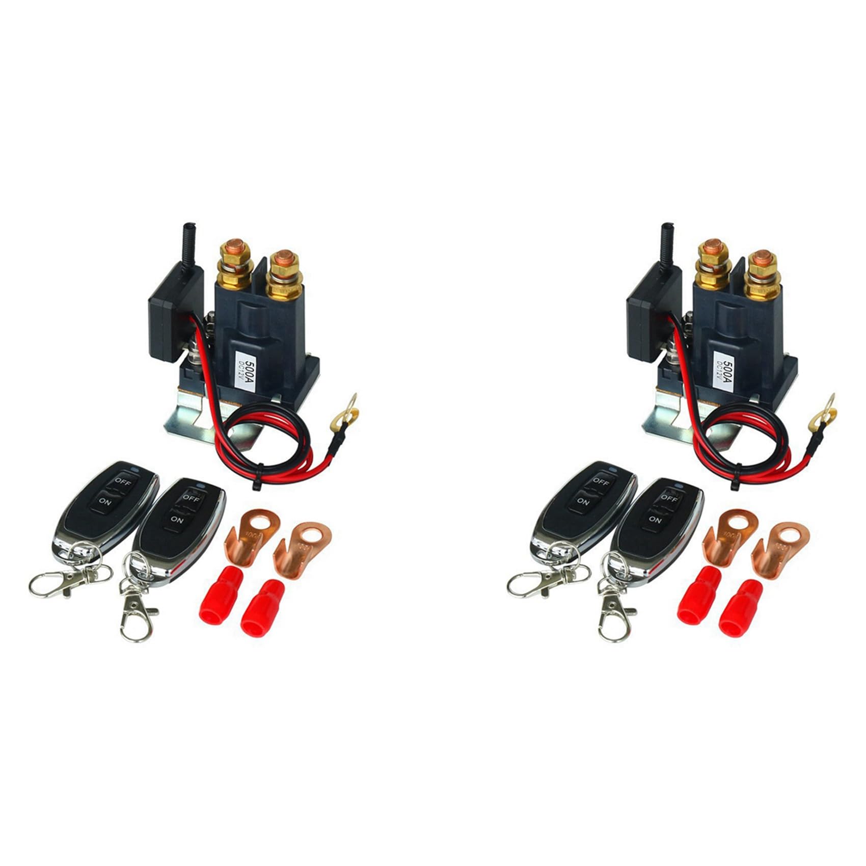 Goorvoucs 2X 12V 500A Fernbatterie-Trennschalter, Verbessert für Auto-Wohnmobil-Batterietrennschalter mit 2 SchlüSseln von Goorvoucs