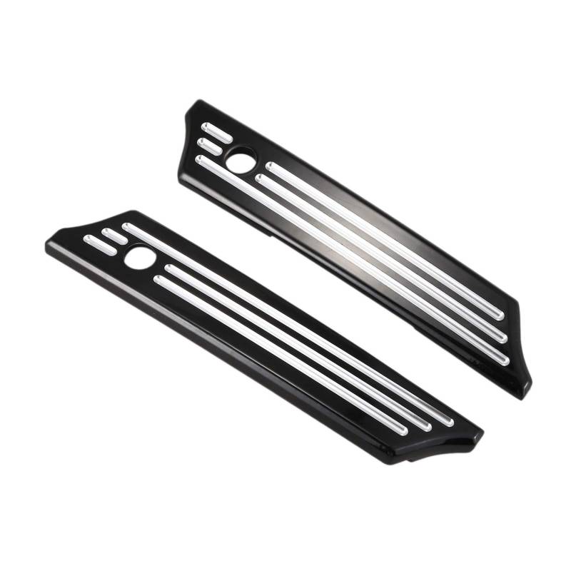 Goorvoucs Schwarzer Sattel Verschluss CNC Billet Sattel VerschlüSse für Touring Glide Ultra 2014-2019 von Goorvoucs