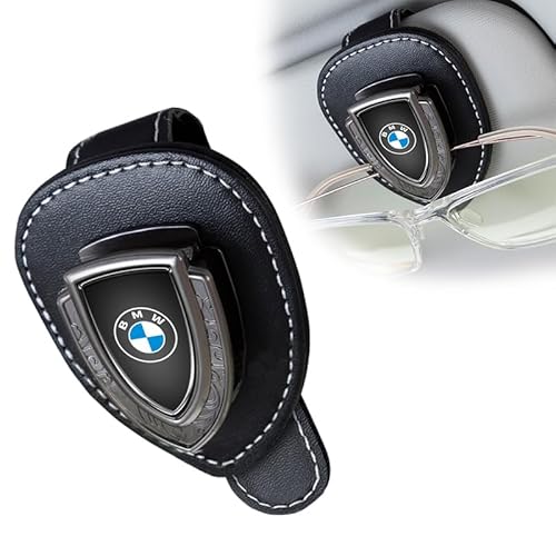 Gopz Pyt Brillenhalter für Auto Sonnenblende,Sonnenbrillenhalter für BMW 1 3 5 6 Series X1 X3 X7 X5 X6 Z4 7 M Series,Brillenhalter und Ticketkartenclip Brillenhalterung für Auto,Auto Zubehör, Schwarz von Gopz Pyt