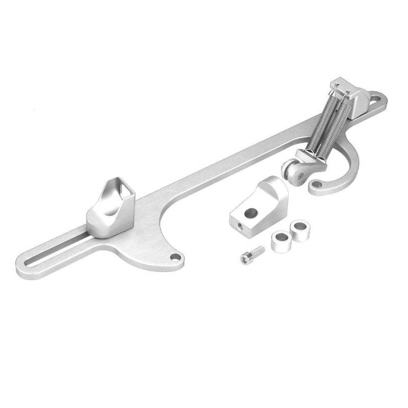 Gorgeri Gaszug Halterung, Billet Aluminium für Holley 4150 & 4160 Serie Vergaser, Silver Throttle Kabel Halterung, Vergaser Kabel Halterung von Gorgeri