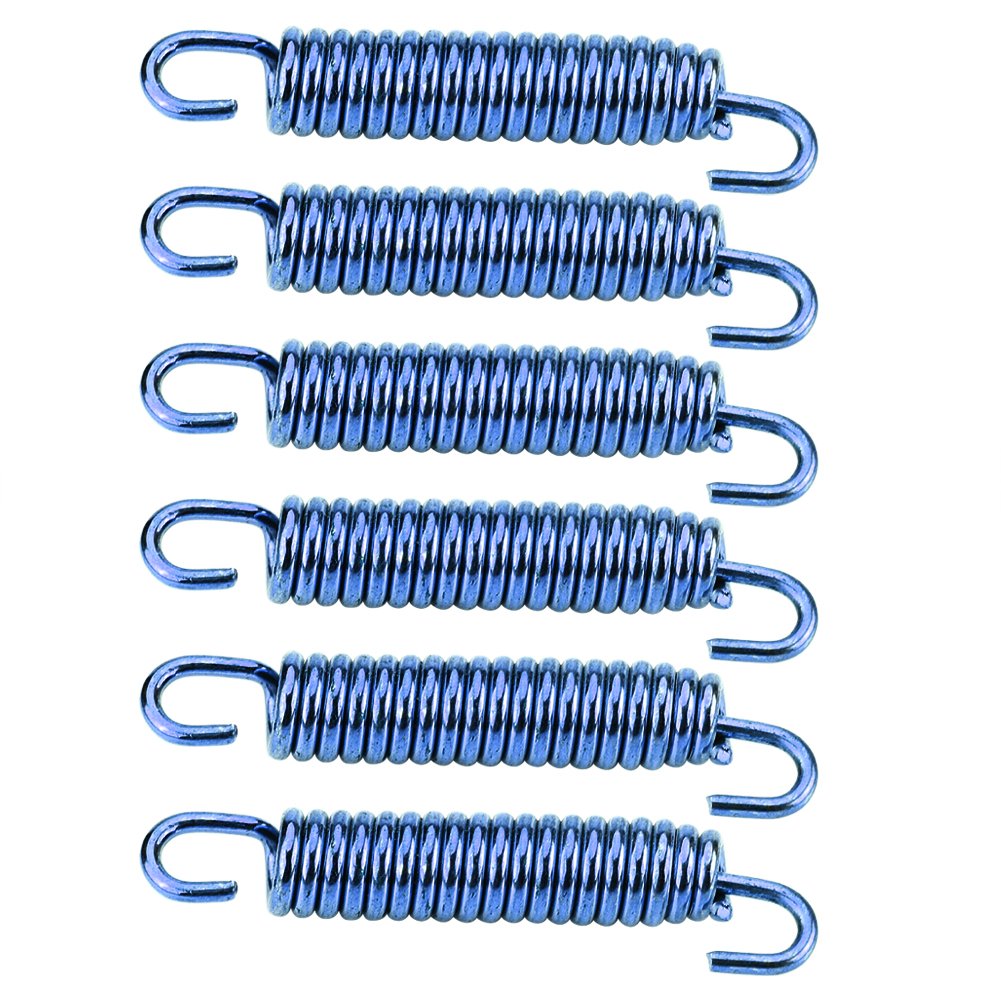 Gorgeri 6Pcs Auspuffrohrhaken, Edelstahl Schalldämpfer Auspuffrohr Federhaken für Motorrad Roller ATV(Blau), muffler springs von Gorgeri