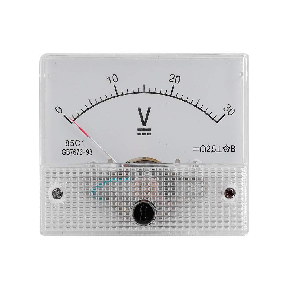 Strom Voltmeter, DC Analog 85C1 Strom Voltmeter Spannung 2,5 Genauigkeit Spannung Analog Voltmeter Panel für Experimente(DC 0-30V) von Goshyda