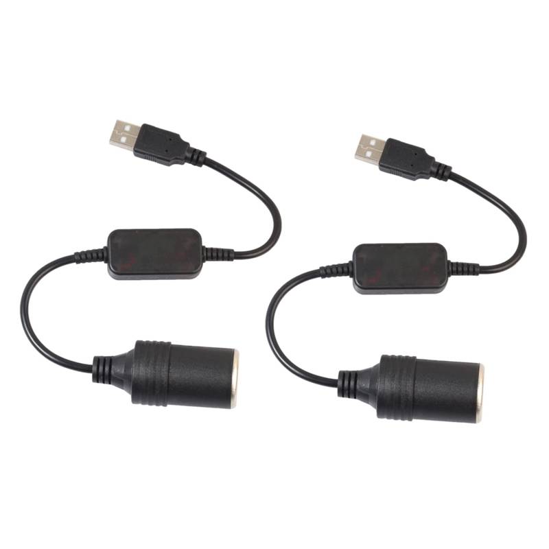 Gotoger 2 x USB 5 V auf 12 V Auto-Feuerzeug-Buchse, Konverter-Adapterkabel von Gotoger