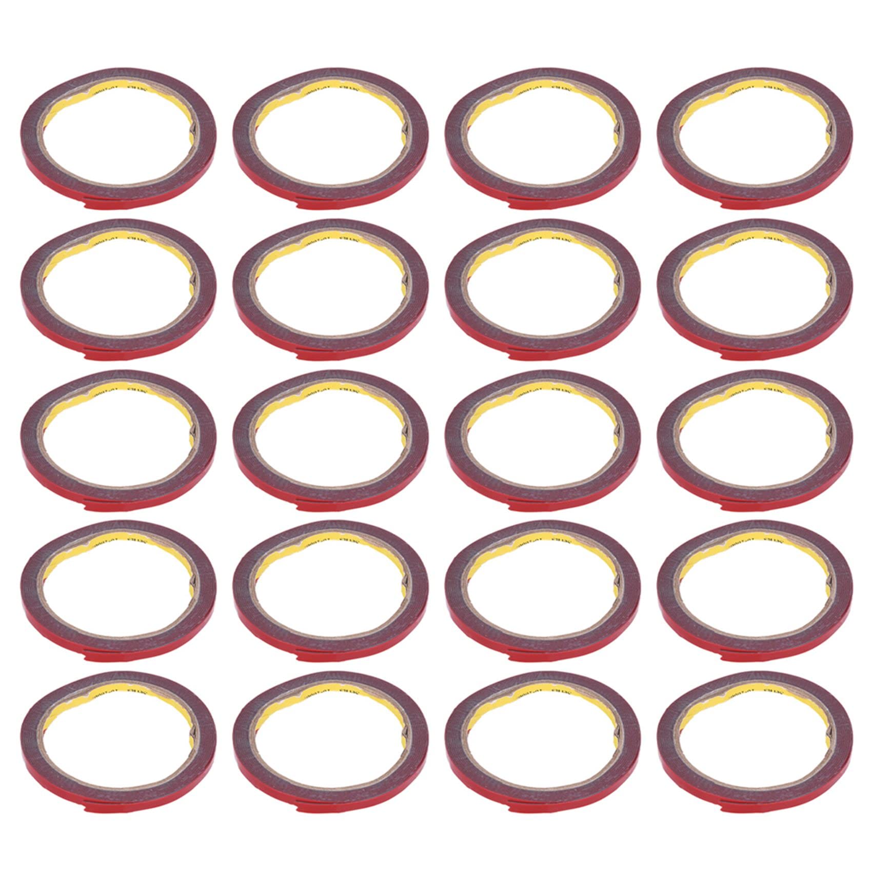 Gotoger 20 Stücke Dauerhafte Doppelseitige Super Klebrige Schaum-Bandrolle für Fahrzeug-Auto, Rotes 6mm x 3Meter von Gotoger