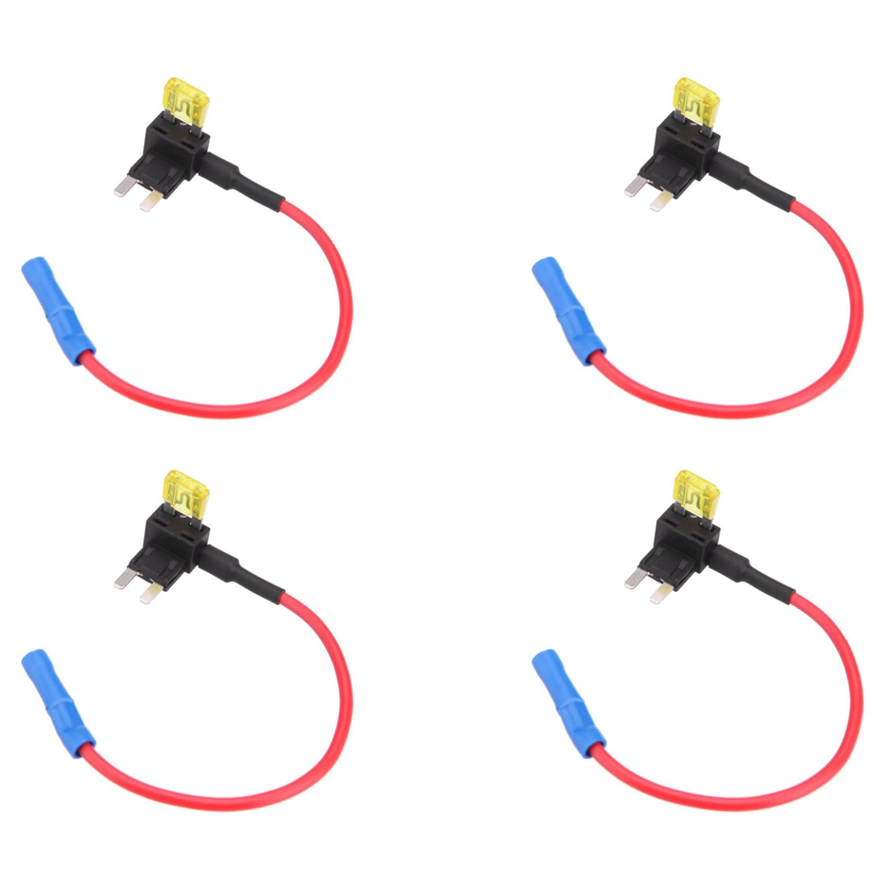 Gotoger 4X 2-Fuegen Flachsicherungsadapter Spannungsabgriff Fuer KFZ Sicherungen ATT Mini Low-Profile von Gotoger