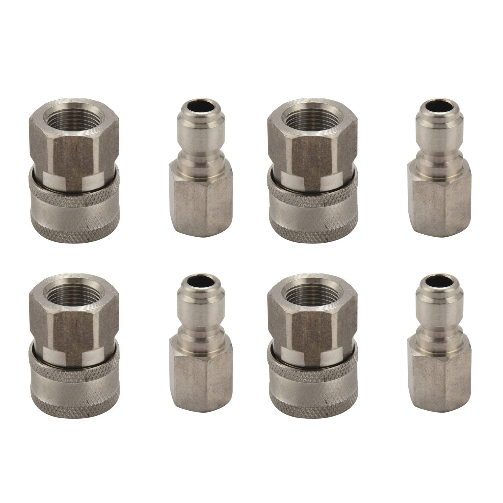 Gotoger 4X Edelstahl Hoch Druck Reiniger Adapter Satz G3 / 8 Schnell Kupplungs Stecker und -Buchse von Gotoger