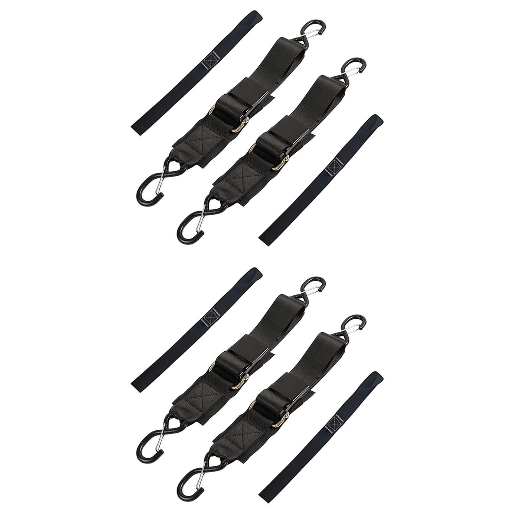 Gotoger 4er-Pack Spanngurte für Bootsanhänger, 5,1 cm x 122 cm, verstellbare Heckriemen mit Schnellverschluss-Schnalle von Gotoger