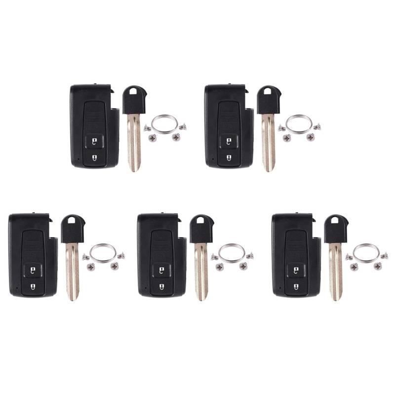 Gotoger 5X 2 Knopf Smart Remote Key Case Shell und Blade für Verso Prius von Gotoger