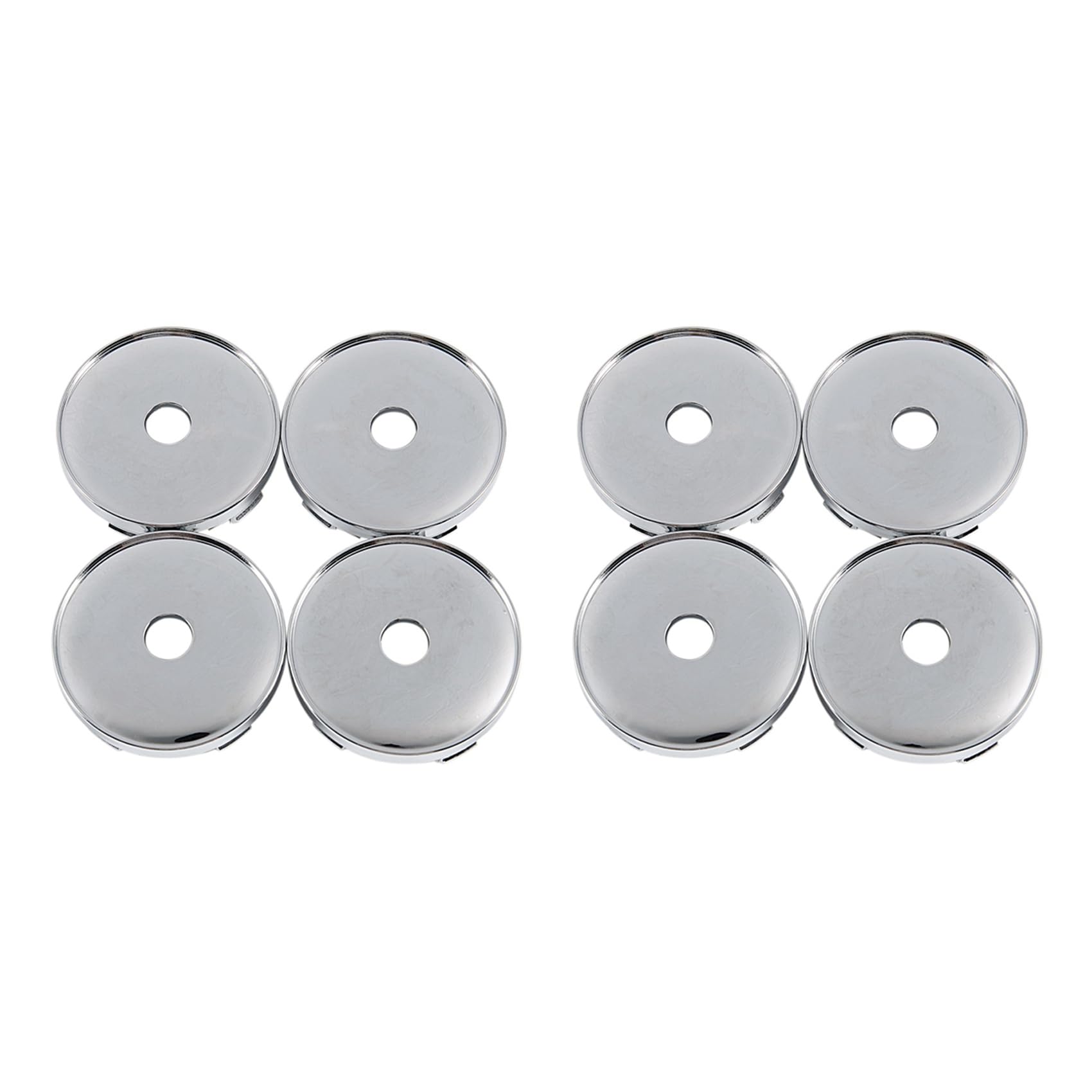 Gotoger Set mit 8 verchromten Radnabenkappen, universal, aus Kunststoff, 60 mm von Gotoger