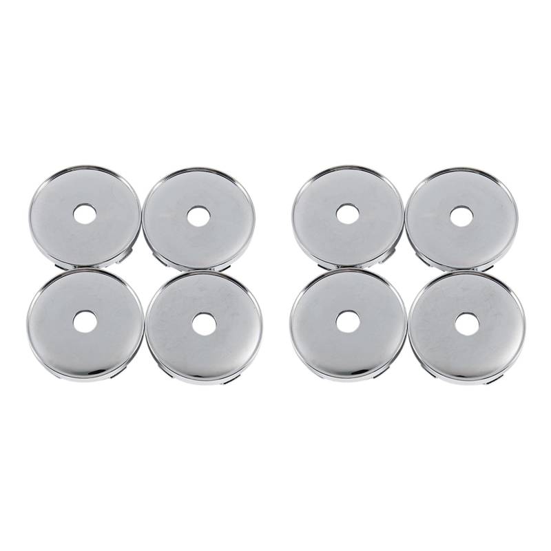 Gotoger Set mit 8 verchromten Radnabenkappen, universal, aus Kunststoff, 60 mm von Gotoger