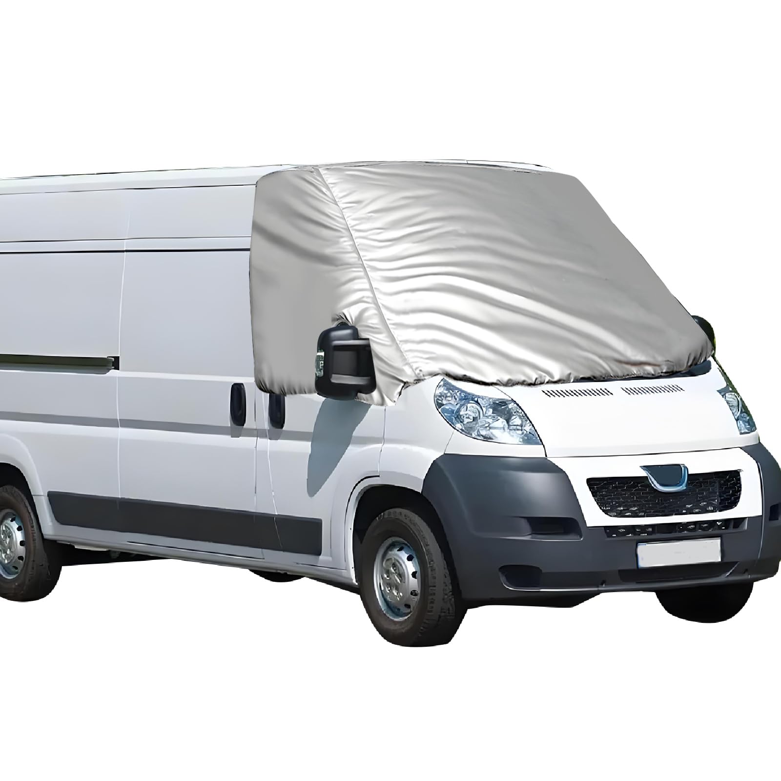 Externe Thermo Scheibenabdeckung passend für FIAT Ducato 2006-2024, 210D Außenisoliermatte Wohnmobil Abdeckung Sonnenschutz Winter Sommer Scheibenfrostschutz Abdeckung von Gotrain