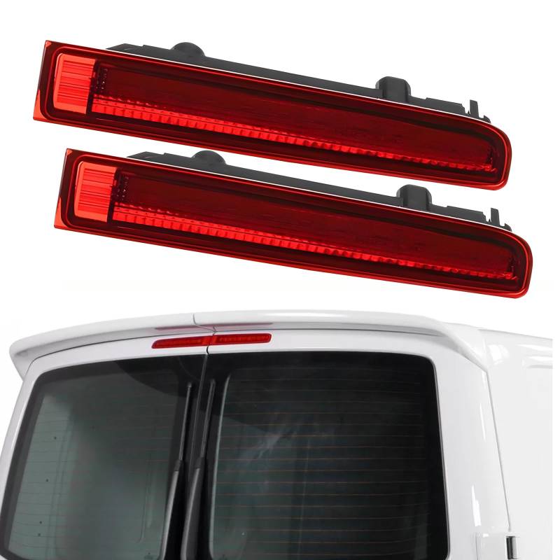 Gotrain T5 T6 Transporter Dritte Bremslicht LED links & rechts High Level Bremslicht Ersatz, rote Linse kompatibel mit VW T5 2003-2015, T6 2015-2024 von Gotrain