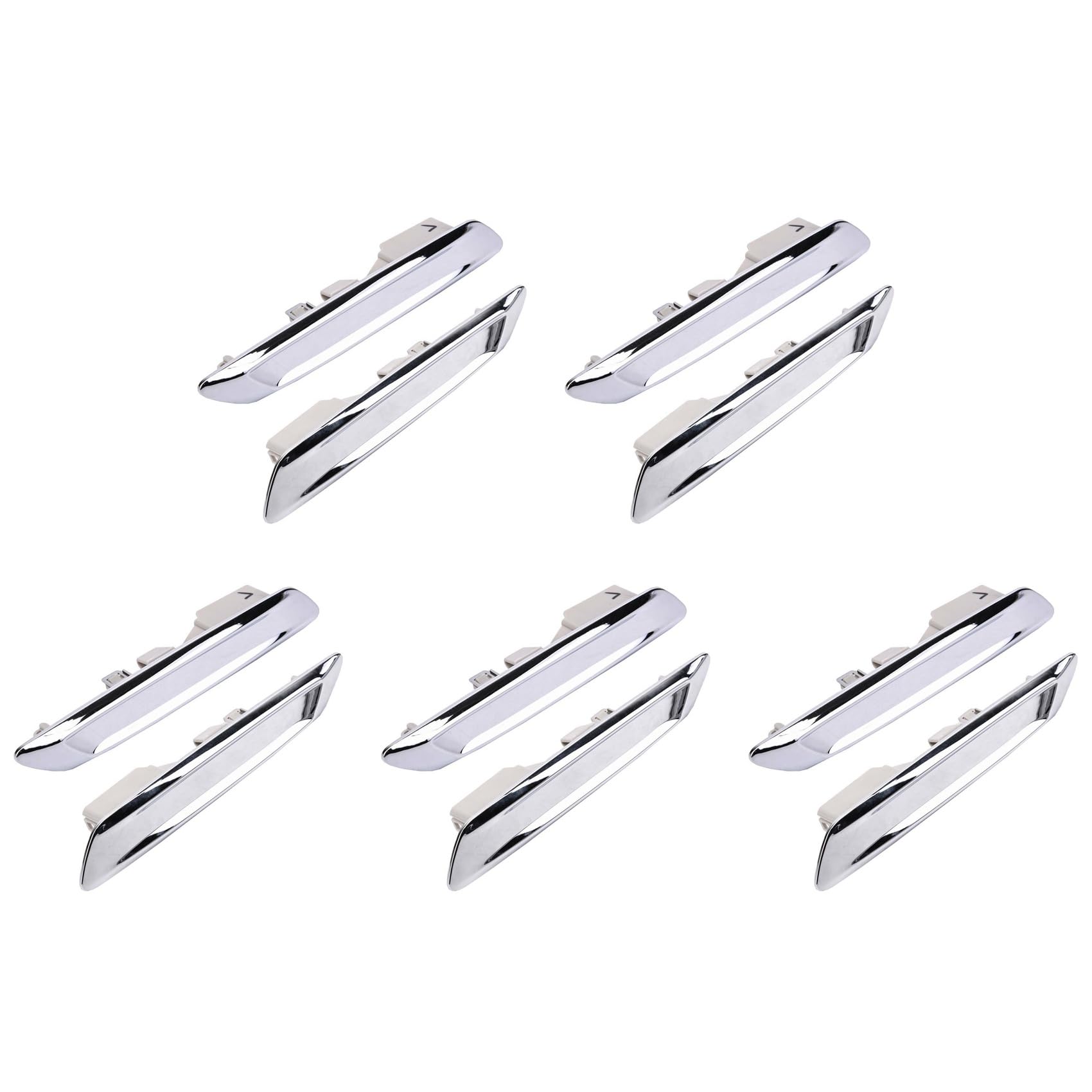 Goufride 10x Auto Vorne Links & Rechts Chrom KotflüGel Leiste für F10 F11 528I 535I 51137336645 51137336646 von Goufride