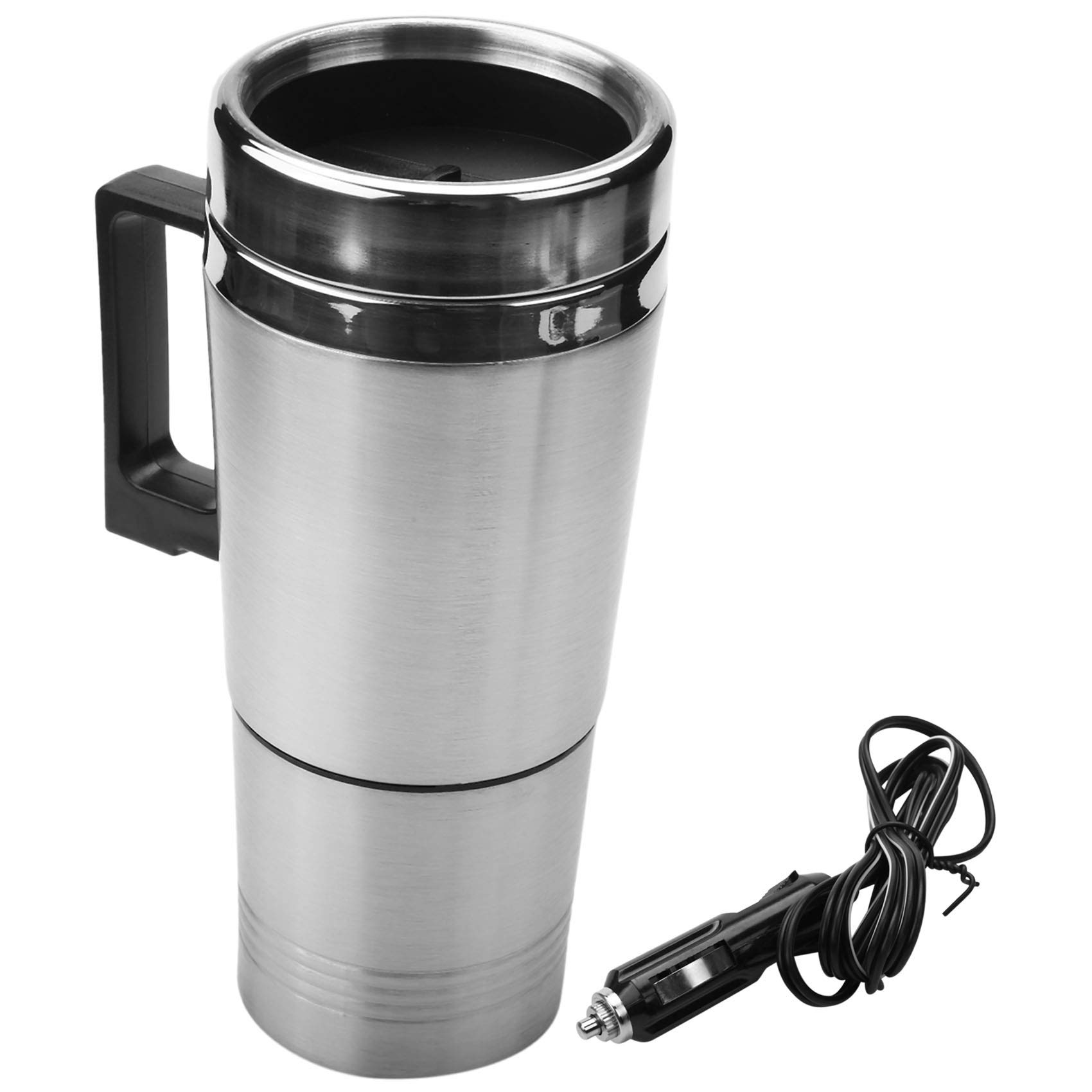 Goufride Auto Heizung Wasserkocher, Einfache 12V 300Ml Tragbar in Auto Kaffee Maschine Fahrzeug Heizung Tasse Deckel AußEn Wasser Flasche Wasserkocher von Goufride