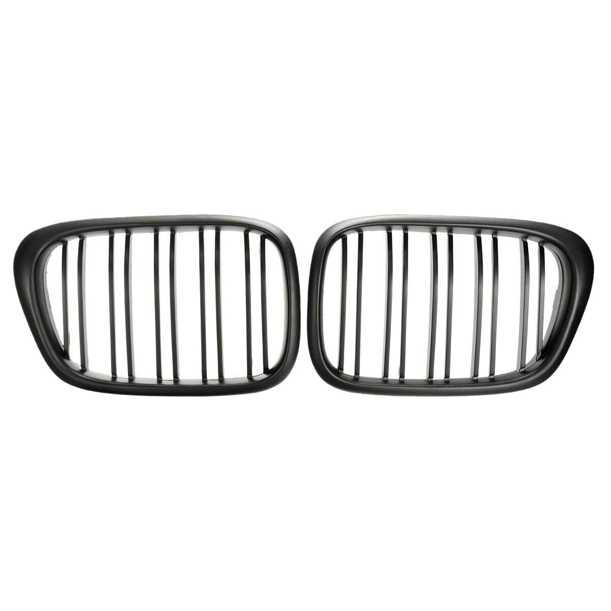 Graootoly Stoßstange Nieren Grill Dual Lamellen Gitter für E39 5er 525 528 1995-2004 Schwarz von Graootoly