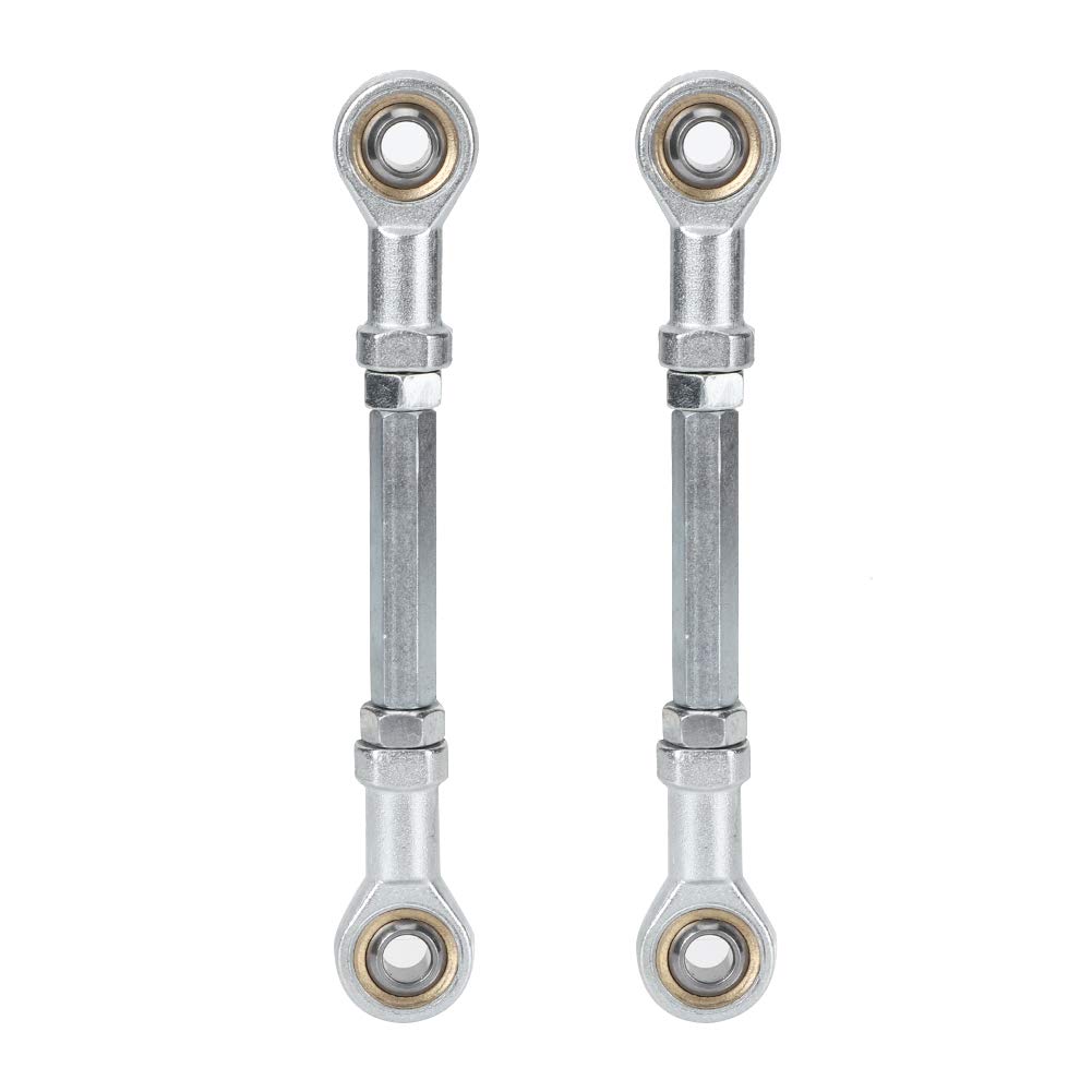 2 Stück 150 mm-170 mm 8 mm Spurstangen-Set, Kugelgelenk, Metall-Vorderradaufhängung, Verschleißfestigkeit der Lenkung für elektrisches ATV-Kart von Grcfumo