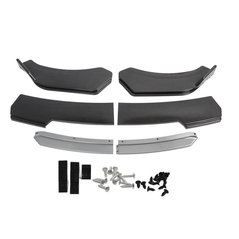 GRCFUMO 170 cm Länge vordere Stoßfänger Splitter, Frontstoßstange Lip Spoiler Splitter Diffusor, Kohlefaser -Vordere -Lip -Kit für sicheres Fahren (Graue Lippe) von Grcfumo