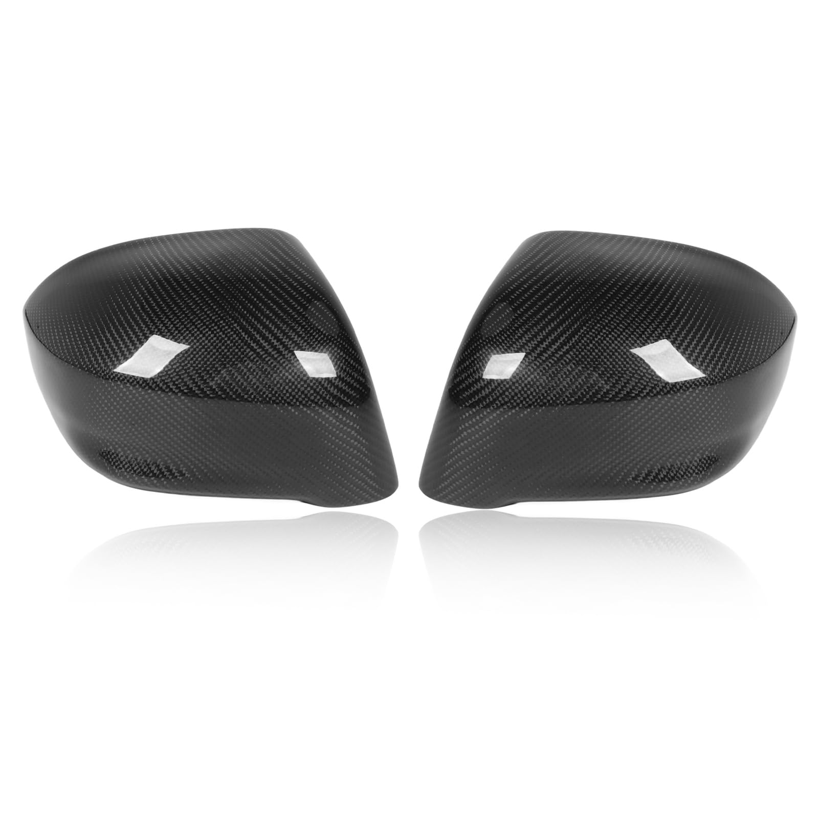 GRCFUMO 2PCS Side Rückspiegelspiegelabdeckung, glänzende schwarze Seitenspiegel Visor -Regenwächter, Kohlefaserflügelspiegelabdeckungskappe für GTR R35 2008 bis 2016 von Grcfumo