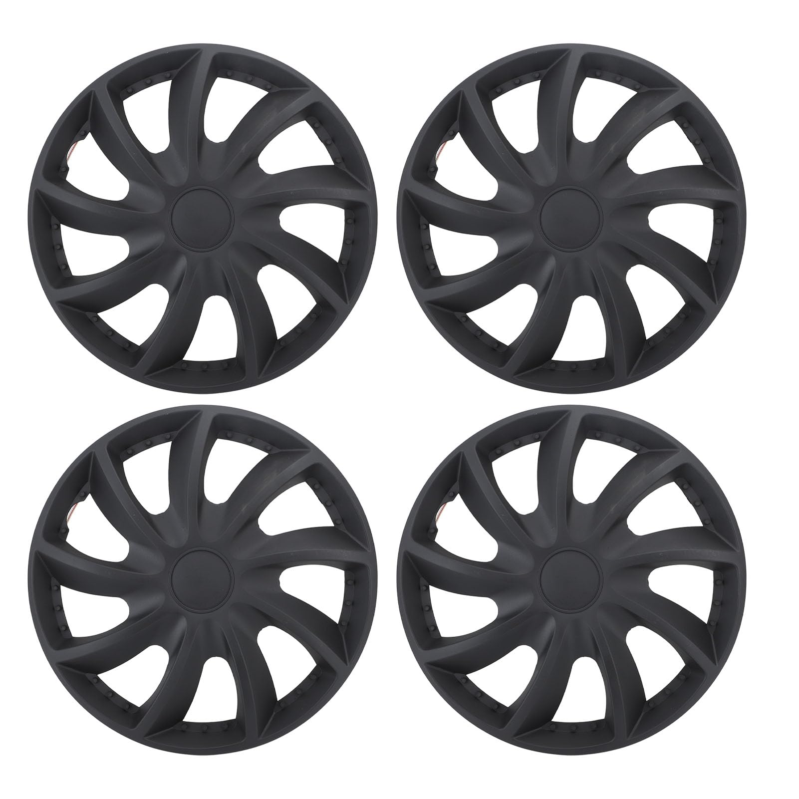 GRCFUMO 4PCS 14 Zoll Rad Nabenkappe, Schwarze Radbedeckungen Hubcaps, symmetrisch -Stil -Radbezüge Ersatz für Universal Cars Trucks von Grcfumo