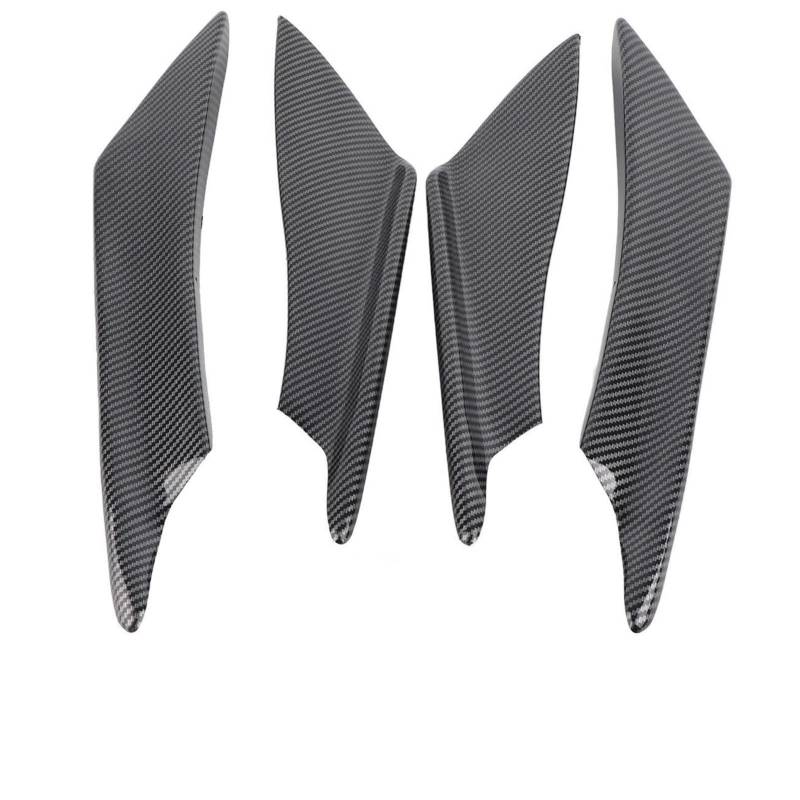 GRCFUMO 4PCS CAR BODY SPOILER, Universal Front Stoßstange Lippenspoiler, Front Stoßfänger -Splitterflossen für den größten Teil des Automodells (Water transfer carbon pattern) von Grcfumo