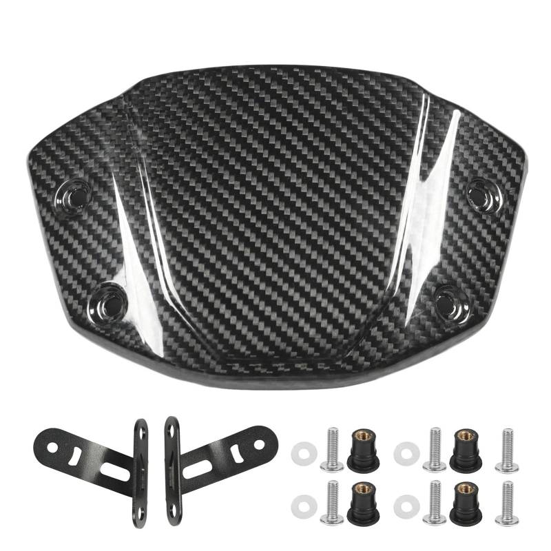 GRCFUMO Motorrad-Frontscheiben-Windschutzscheibe, hochfester Windabweiser, Kohlefaser-Frontscheiben-Windschutzscheiben-Verkleidungsabweiser für CB300R CB250R CB150R CB125R von Grcfumo