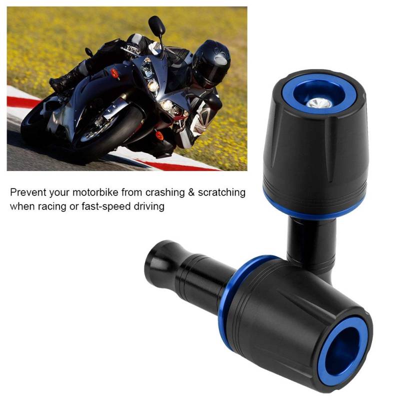 GRCFUMO -Rahmen -Schieberie -Crash -Protektor, CNC -Aluminium -Legierungs -Motorradrahmenschieber, universeller 10 -mm -Crashpad -Protektor für Z125 (Blue) von Grcfumo