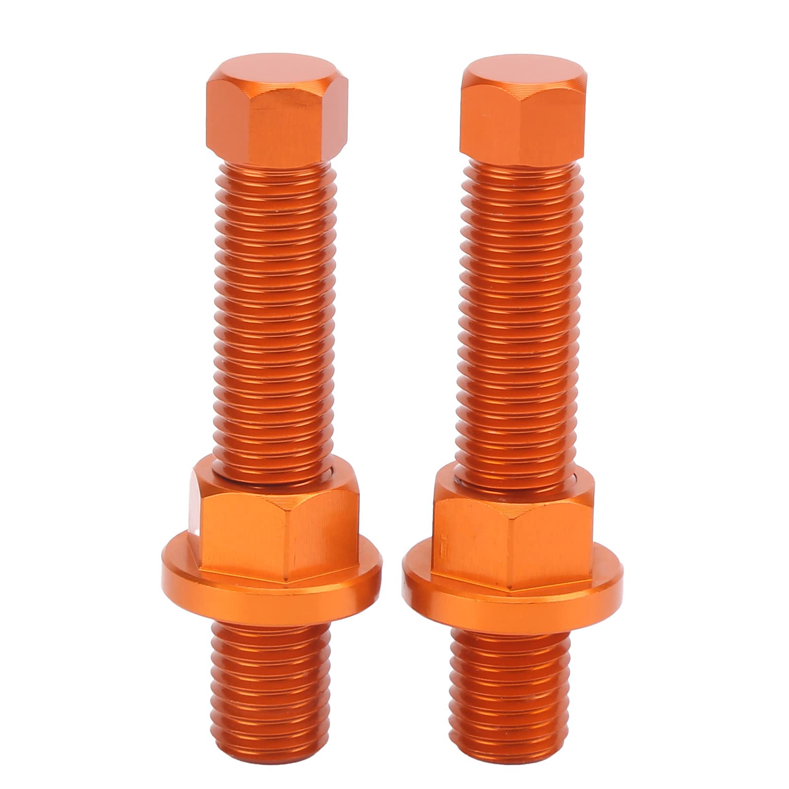 Grcfumo 2-teilige Ketteneinstellschrauben, Ketteneinstellschrauben aus Aluminiumlegierung, robuste Powersports-Kettenspanner für SX SXF EXCF SXS SMC (B(orange)) von Grcfumo