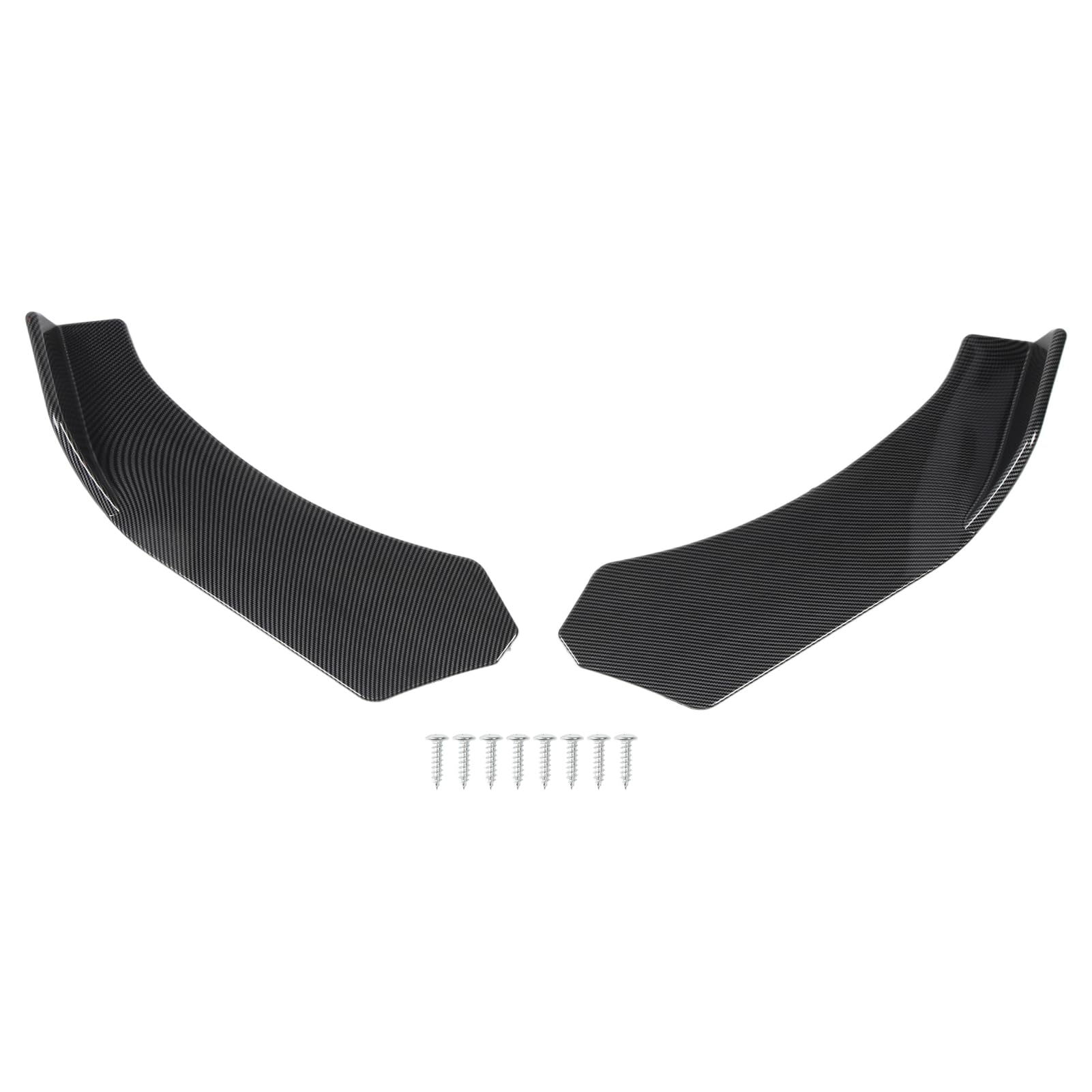 Grcfumo 2Pcs 57cm Front Bumper Lip, Carbon Fiber Front Bumper Lip Guard, Sporty Front Bumper Lip Spoiler with Screw for Vehicles von Grcfumo