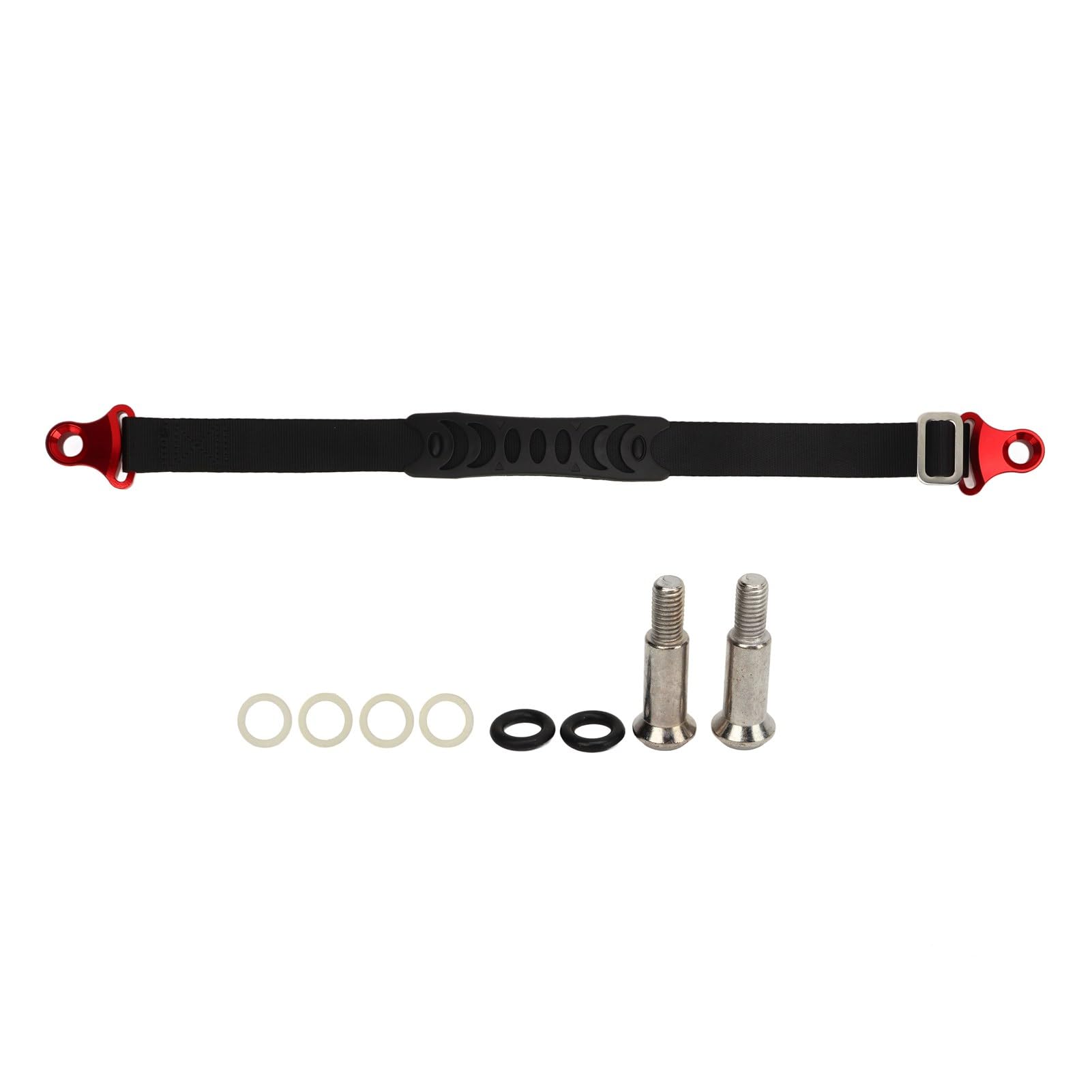 Grcfumo Abschleppgurt, CNC-Aluminium-Notfall-Abschleppseil, Robustes, doppelt genähtes Nylon-Abschleppgurt-Bergungsset für Offroad-Motorräder (Rear Type B Red) von Grcfumo