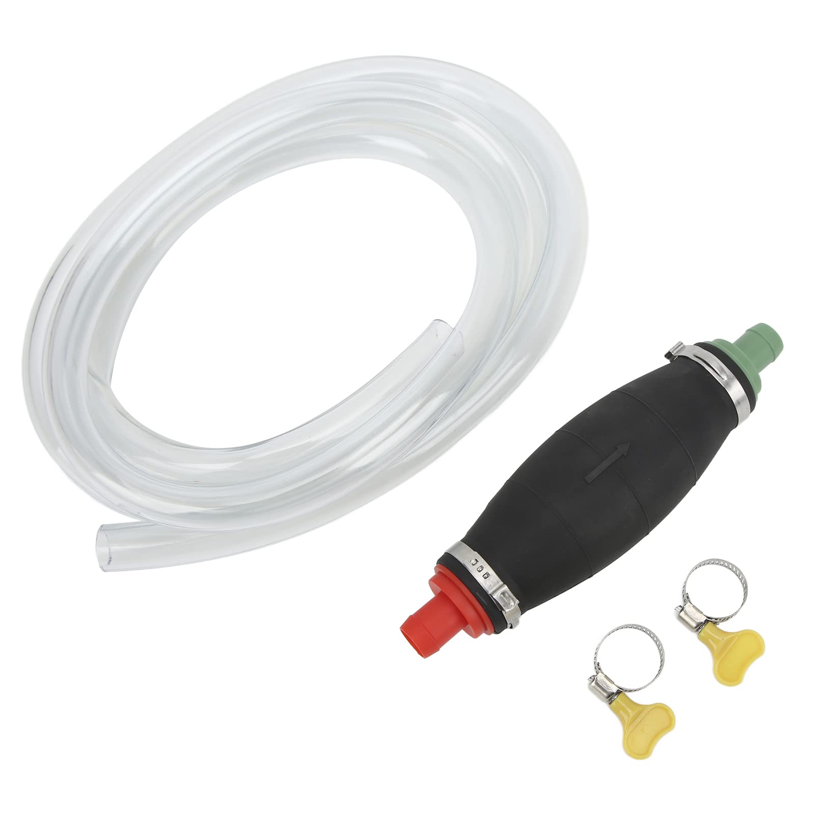 Grcfumo Gas-Siphon-Schlauchpumpe, 0,63-Zoll-Hand-Siphon-Pumpe mit 6,6-Fuß-Schlauch, Hand-Kraftstofftransferpumpe für Autos, Motorräder, LKWs von Grcfumo