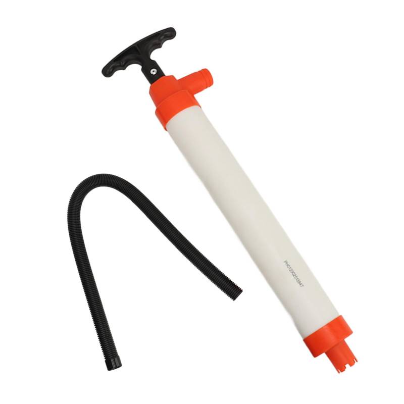 Grcfumo Manuelle Bilgenpumpe, manuelle tragbare Kajak-Handwasserpumpen, Metall-Handbilgenpumpe mit Schlauch für Fischerboote, Kajaks, Schnellboote (White) von Grcfumo