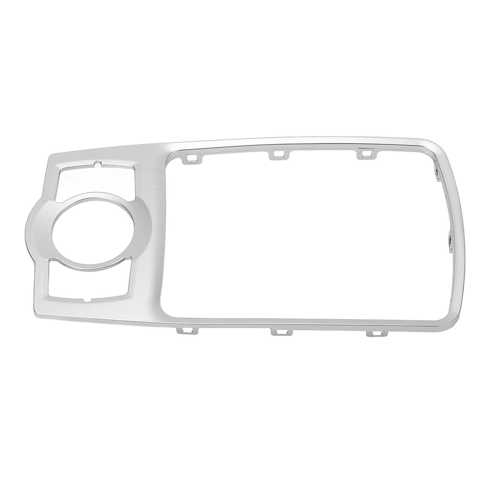 Grcfumo Mittelkonsolen-Halterahmen, 4F0864260A MMI-Konsolenrahmen, silberfarbene Chrom-Zierabdeckung, Ersatz mit hoher Härte für Allroad von Grcfumo